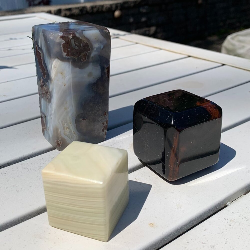 Vtg Geo Rocks Sliced & Polished